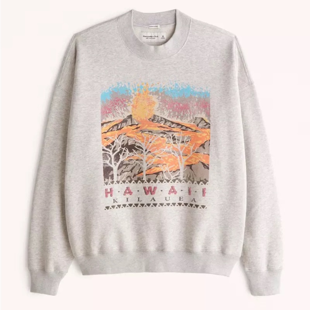 ❌❌SOLD❌❌Abercrombie and Fitch Hawaii graphic crewneck sweatshirt